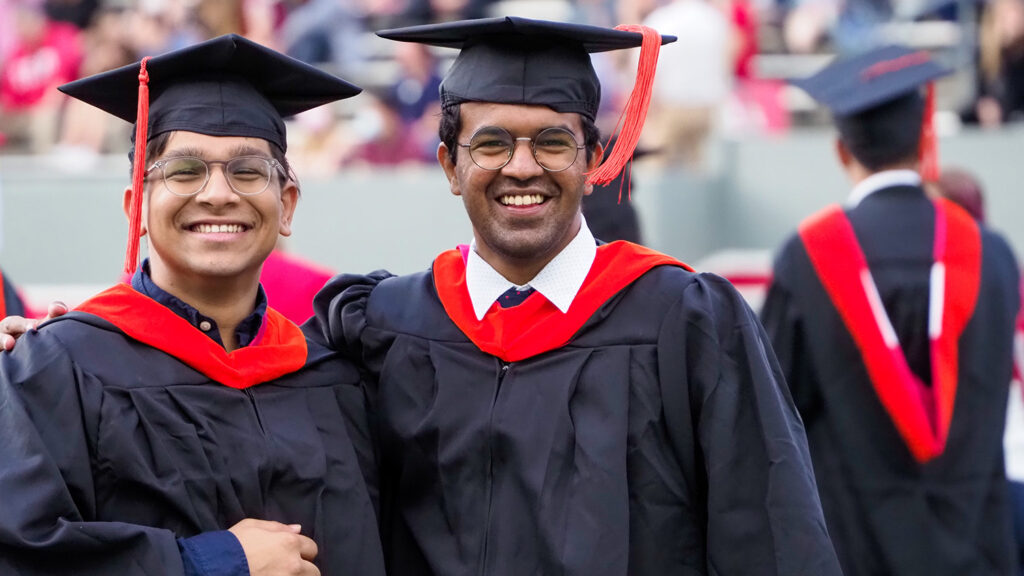 grad students at graduation